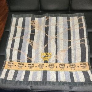 MCM Black and Gold Towel. 12x13 In